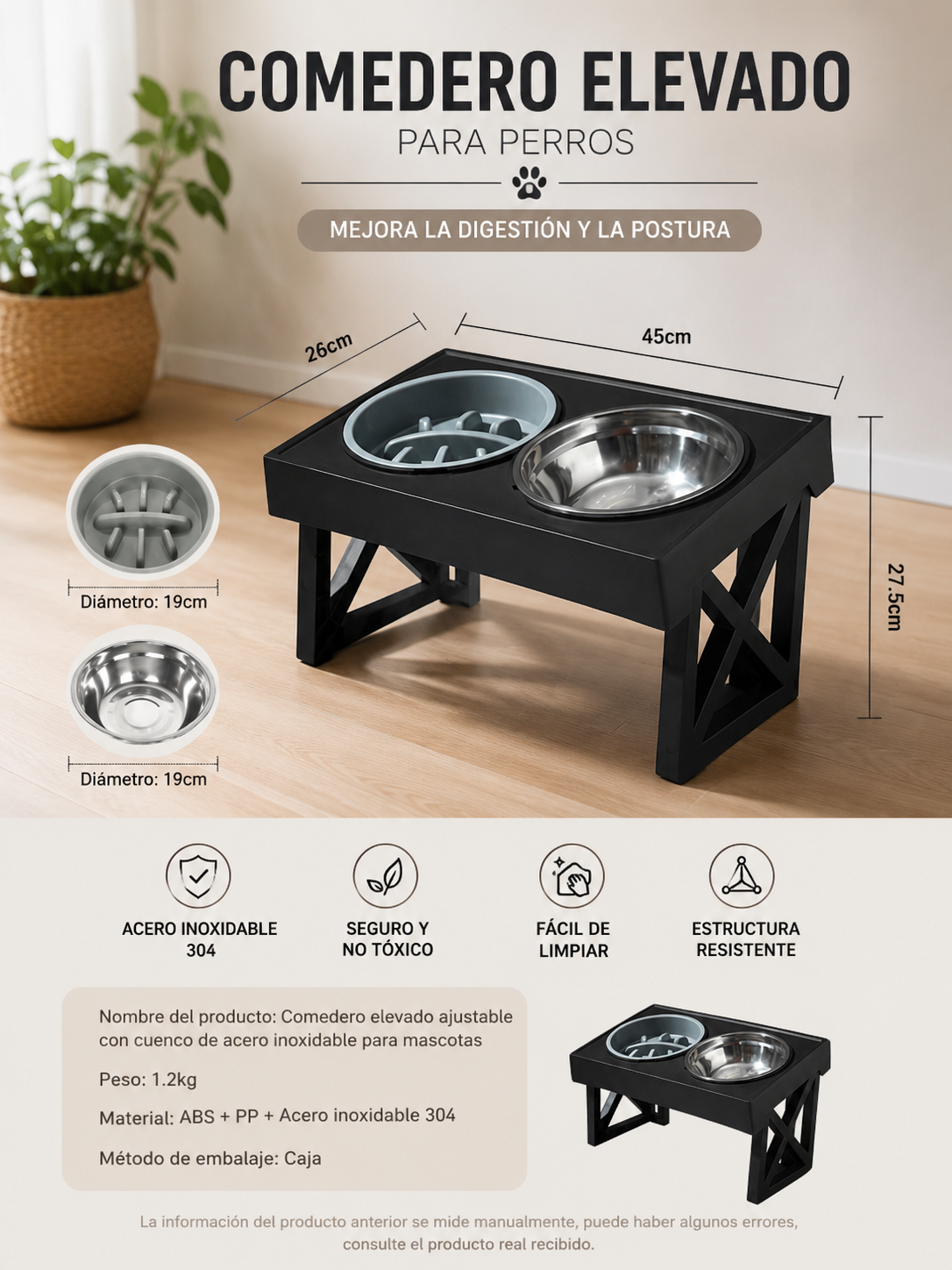 Pet Adjustable Elevated Stainless Steel Vertical Anti-choke Slow Food Dog Bowl